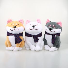 Cute Plush Action Figure Akita Dog Pillow Plush Toys (Color: gray)