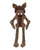 Pet Life Frog Mannequin Eco-Friendly Natural Jute Chew And Tug Plush Dog Toy